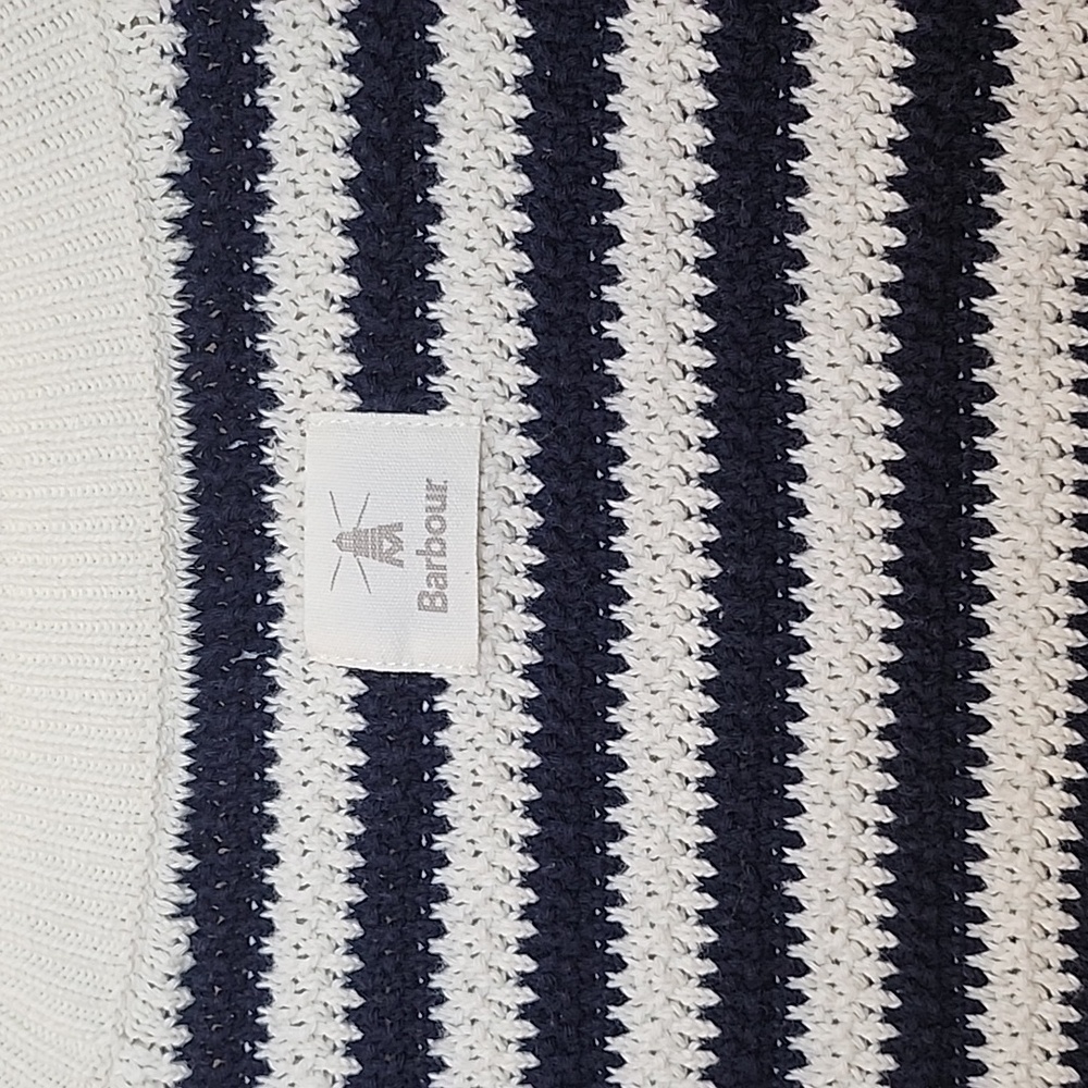 Barbour Sandgate Knitted Cardigan Women's Multi Stripe  Size 6 - Picture 15 of 16